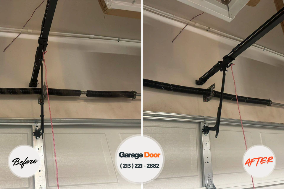 Before and after: garage door repair Dupont, PA